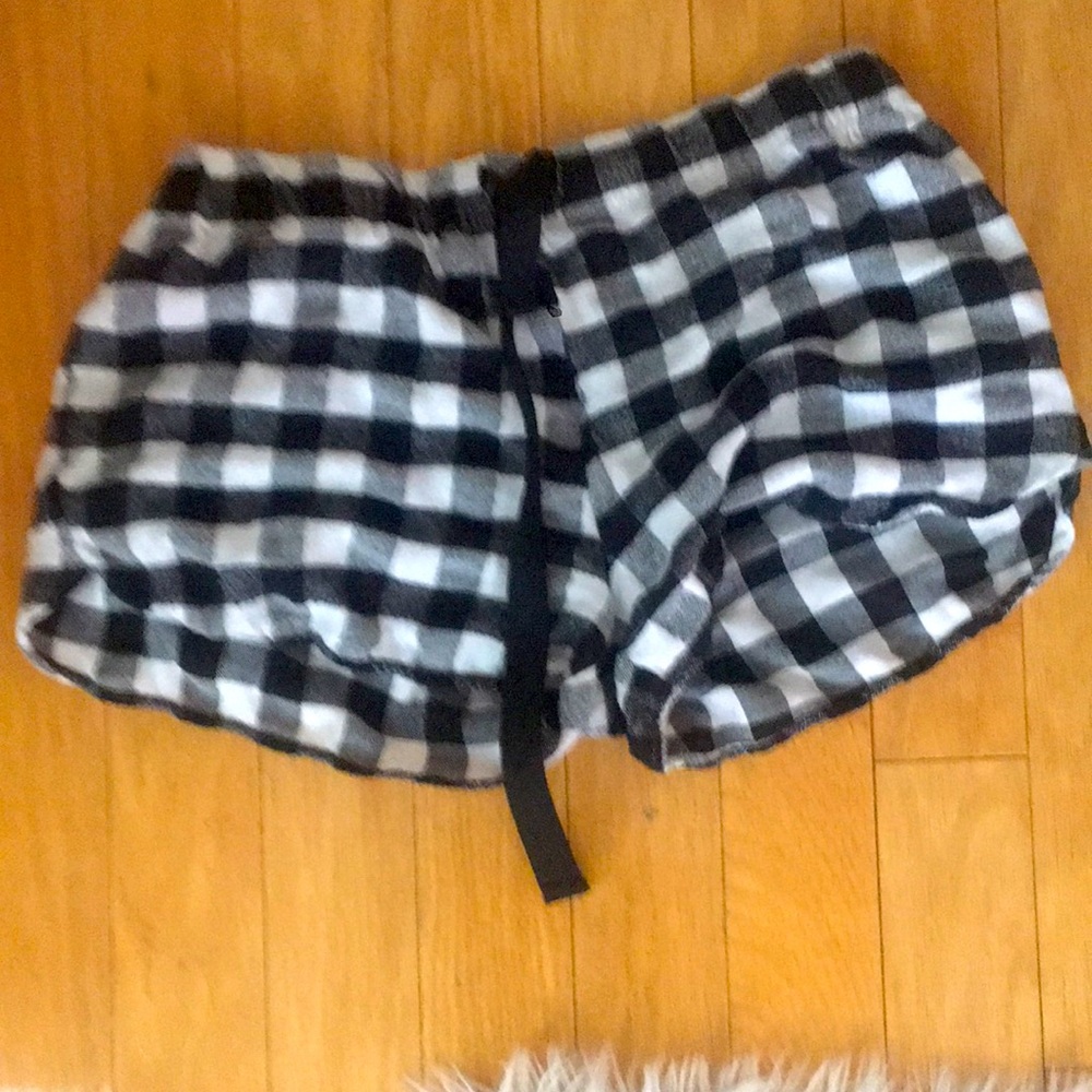 Black and White plaid shorts